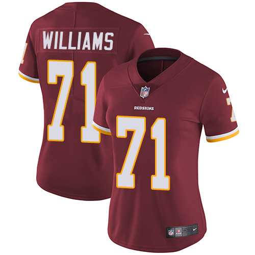 Women's Nike Washington Redskins #71 Trent Williams Burgundy Red Team Color Stitched NFL Vapor Untouchable Limited Jersey