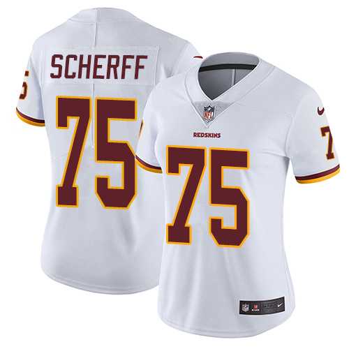 Women's Nike Washington Redskins #75 Brandon Scherff White Stitched NFL Vapor Untouchable Limited Jersey
