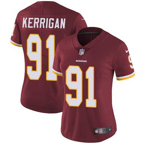 Women's Nike Washington Redskins #91 Ryan Kerrigan Burgundy Red Team Color Stitched NFL Vapor Untouchable Limited Jersey