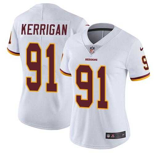 Women's Nike Washington Redskins #91 Ryan Kerrigan White Stitched NFL Vapor Untouchable Limited Jersey
