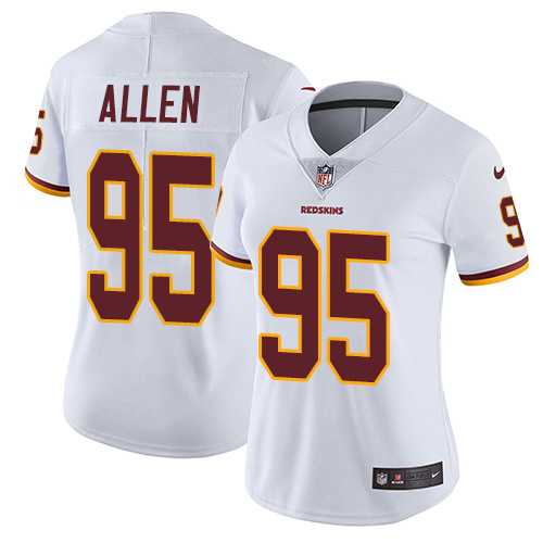 Women's Nike Washington Redskins #95 Jonathan Allen White Stitched NFL Vapor Untouchable Limited Jersey Women's Nike Washington Redskins #95 Jonathan Allen White Stitched NFL Vapor Untouchable Limited Jersey