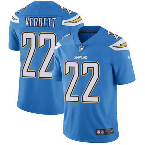Youth Los Angeles Chargers #22 Jason Verrett Electric Blue Alternate Stitched NFL Vapor Untouchable Limited Jersey