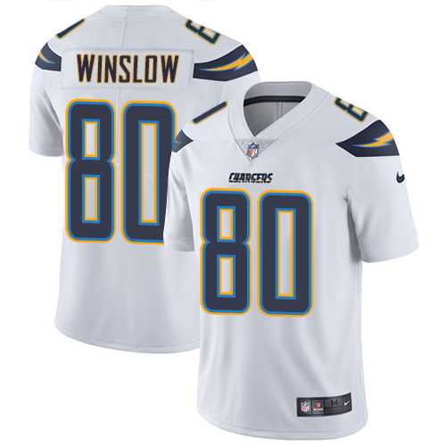 Youth Los Angeles Chargers #80 Kellen Winslow White Stitched NFL Vapor Untouchable Limited Jersey