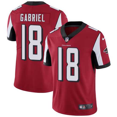 Youth Nike Atlanta Falcons #18 Taylor Gabriel Red Team Color Stitched NFL Vapor Untouchable Limited Jersey