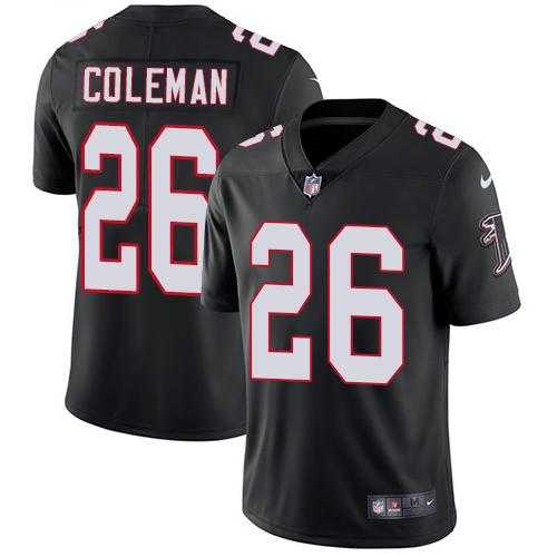 Youth Nike Atlanta Falcons #26 Tevin Coleman Black Alternate Stitched NFL Vapor Untouchable Limited Jersey