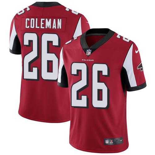 Youth Nike Atlanta Falcons #26 Tevin Coleman Red Team Color Stitched NFL Vapor Untouchable Limited Jersey