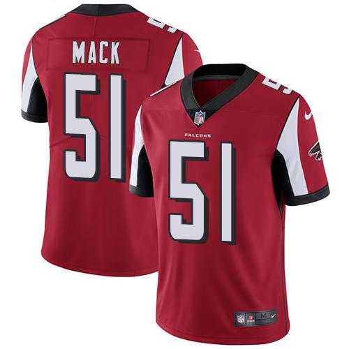 Youth Nike Atlanta Falcons #51 Alex Mack Red Team Color Stitched NFL Vapor Untouchable Limited Jersey