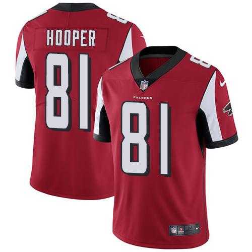 Youth Nike Atlanta Falcons #81 Austin Hooper Red Team Color Stitched NFL Vapor Untouchable Limited Jersey