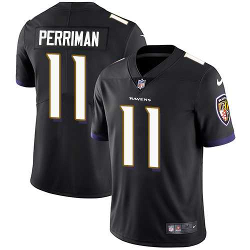 Youth Nike Baltimore Ravens #11 Breshad Perriman Black Alternate Stitched NFL Vapor Untouchable Limited Jersey