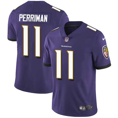 Youth Nike Baltimore Ravens #11 Breshad Perriman Purple Team Color Stitched NFL Vapor Untouchable Limited Jersey