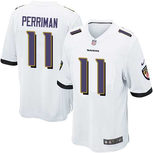 Youth Nike Baltimore Ravens #11 Breshad Perriman White Stitched NFL New Elite Jersey