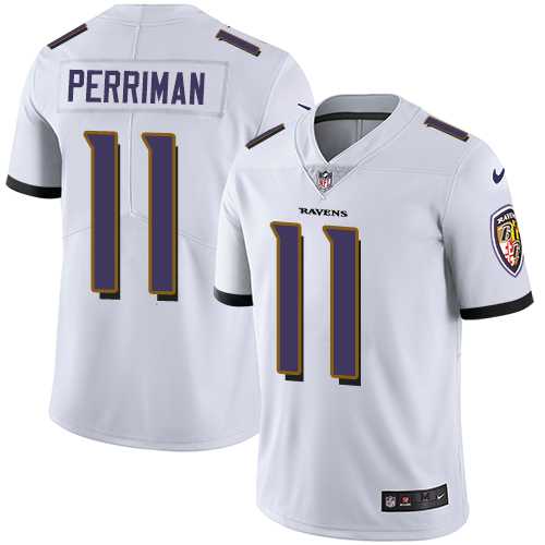 Youth Nike Baltimore Ravens #11 Breshad Perriman White Stitched NFL Vapor Untouchable Limited Jersey