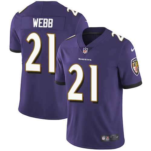 Youth Nike Baltimore Ravens #21 Lardarius Webb Purple Team Color Stitched NFL Vapor Untouchable Limited Jersey