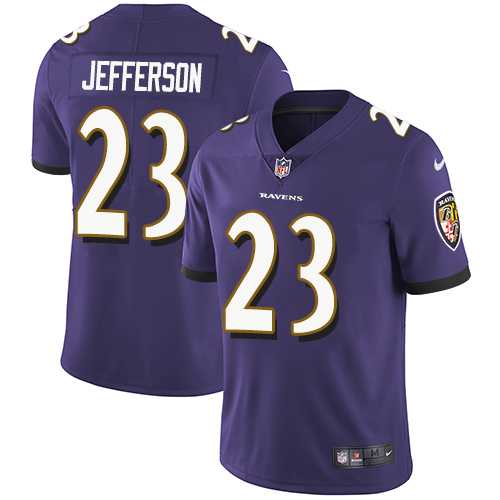 Youth Nike Baltimore Ravens #23 Tony Jefferson Purple Team Color Stitched NFL Vapor Untouchable Limited Jersey
