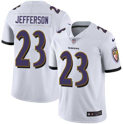 Youth Nike Baltimore Ravens #23 Tony Jefferson White Stitched NFL Vapor Untouchable Limited Jersey