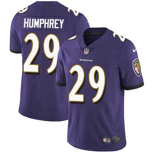 Youth Nike Baltimore Ravens #29 Marlon Humphrey Purple Team Color Stitched NFL Vapor Untouchable Limited Jersey