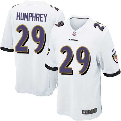 Youth Nike Baltimore Ravens #29 Marlon Humphrey White Stitched NFL New Elite Jersey