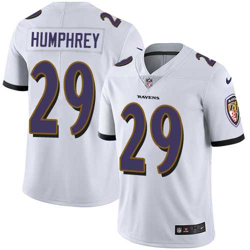 Youth Nike Baltimore Ravens #29 Marlon Humphrey White Stitched NFL Vapor Untouchable Limited Jersey