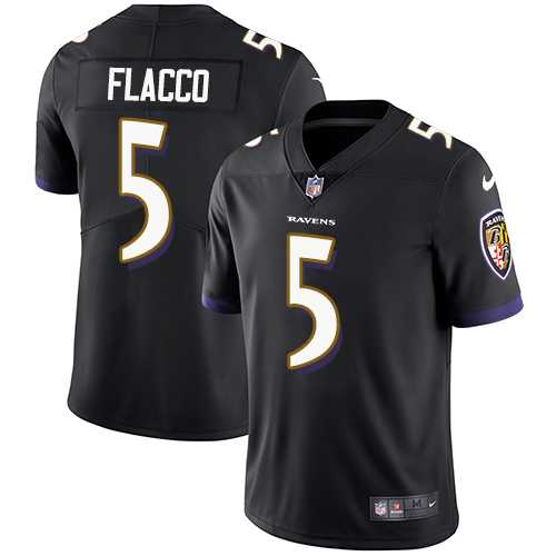 Youth Nike Baltimore Ravens #5 Joe Flacco Black Alternate Stitched NFL Vapor Untouchable Limited Jersey
