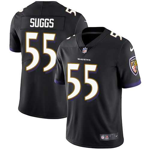 Youth Nike Baltimore Ravens #55 Terrell Suggs Black Alternate Stitched NFL Vapor Untouchable Limited Jersey