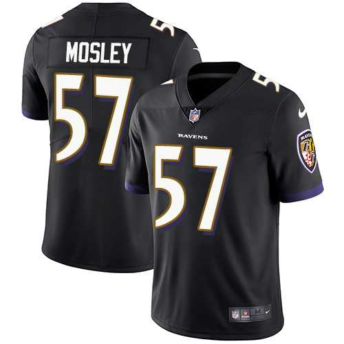 Youth Nike Baltimore Ravens #57 C.J. Mosley Black Alternate Stitched NFL Vapor Untouchable Limited Jersey