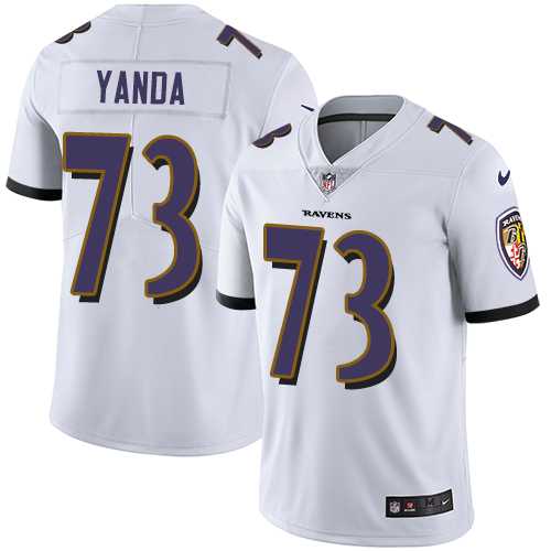 Youth Nike Baltimore Ravens #73 Marshal Yanda White Stitched NFL Vapor Untouchable Limited Jersey