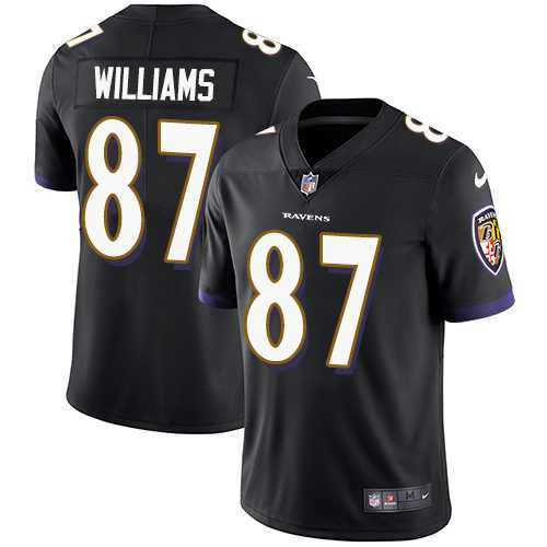 Youth Nike Baltimore Ravens #87 Maxx Williams Black Alternate Stitched NFL Vapor Untouchable Limited Jersey