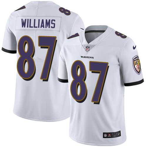 Youth Nike Baltimore Ravens #87 Maxx Williams White Stitched NFL Vapor Untouchable Limited Jersey