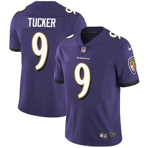 Youth Nike Baltimore Ravens #9 Justin Tucker Purple Team Color Stitched NFL Vapor Untouchable Limited Jersey