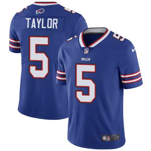 Youth Nike Buffalo Bills #5 Tyrod Taylor Royal Blue Team Color Stitched NFL Vapor Untouchable Limited Jersey