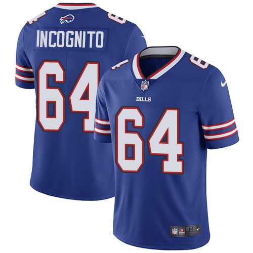 Youth Nike Buffalo Bills #64 Richie Incognito Royal Blue Team Color Stitched NFL Vapor Untouchable Limited Jersey