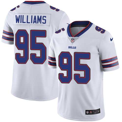 Youth Nike Buffalo Bills #95 Kyle Williams White Stitched NFL Vapor Untouchable Limited Jersey