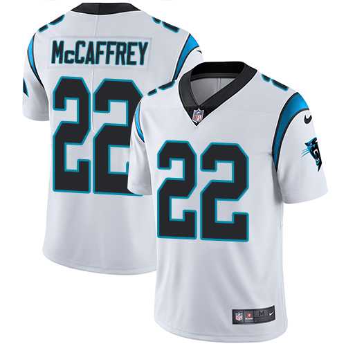 Youth Nike Carolina Panthers #22 Christian McCaffrey White Stitched NFL Vapor Untouchable Limited Jersey