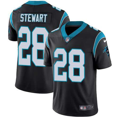 Youth Nike Carolina Panthers #28 Jonathan Stewart Black Team Color Stitched NFL Vapor Untouchable Limited Jersey