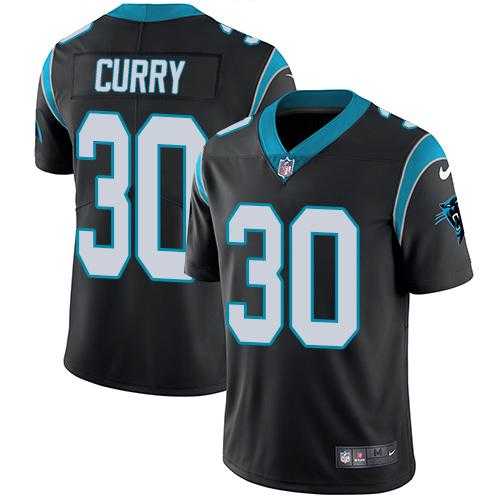Youth Nike Carolina Panthers #30 Stephen Curry Black Team Color Stitched NFL Vapor Untouchable Limited Jersey