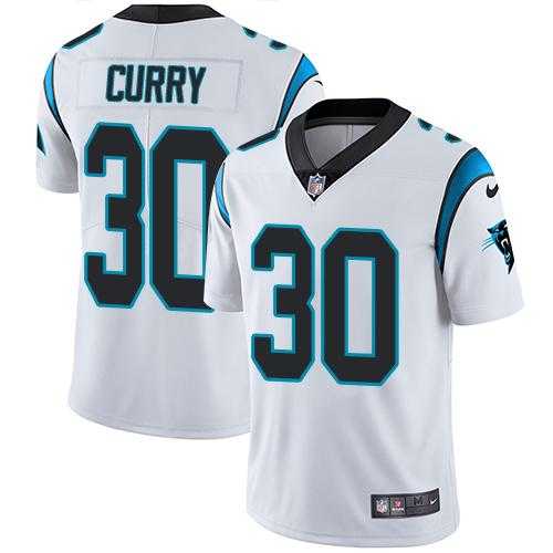 Youth Nike Carolina Panthers #30 Stephen Curry White Stitched NFL Vapor Untouchable Limited Jersey