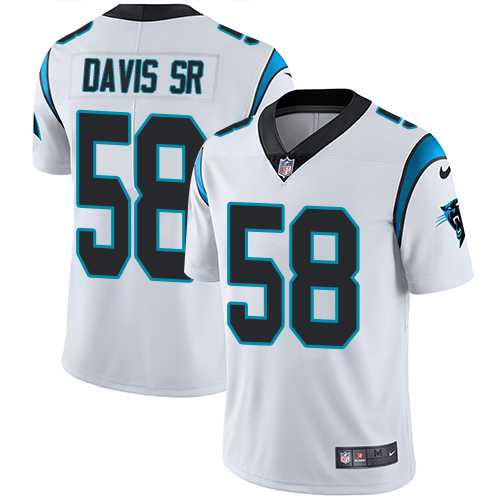 Youth Nike Carolina Panthers #58 Thomas Davis Sr White Stitched NFL Vapor Untouchable Limited Jersey