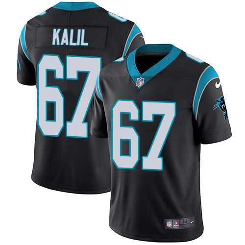 Youth Nike Carolina Panthers #67 Ryan Kalil Black Team Color Stitched NFL Vapor Untouchable Limited Jersey