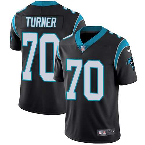 Youth Nike Carolina Panthers #70 Trai Turner Black Team Color Stitched NFL Vapor Untouchable Limited Jersey