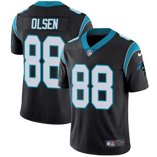 Youth Nike Carolina Panthers #88 Greg Olsen Black Team Color Stitched NFL Vapor Untouchable Limited Jersey