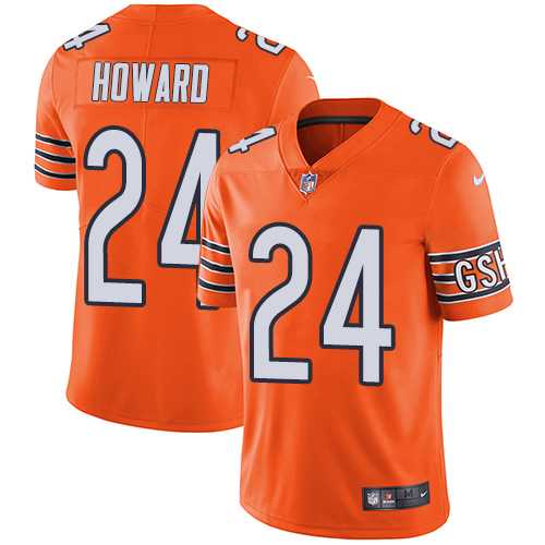 Youth Nike Chicago Bears #24 Jordan Howard Orange Stitched NFL Limited Rush Jersey