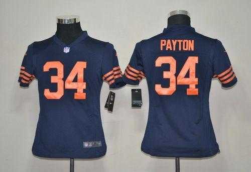 Youth Nike Chicago Bears #34 Walter Payton Navy Blue Alternate Stitched NFL Elite Jersey