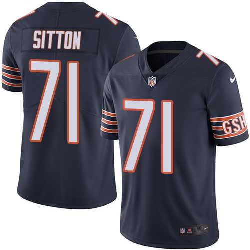 Youth Nike Chicago Bears #71 Josh Sitton Navy Blue Team Color Stitched NFL Vapor Untouchable Limited Jersey