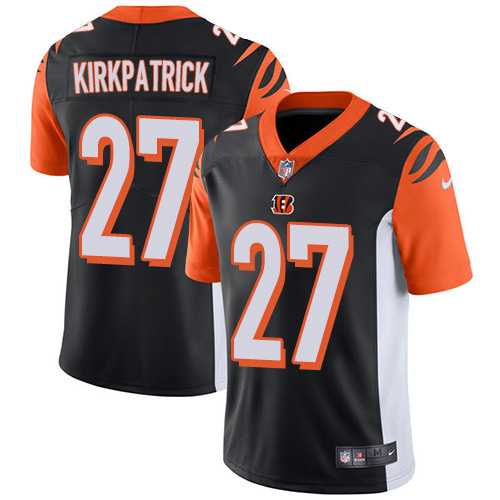 Youth Nike Cincinnati Bengals #27 Dre Kirkpatrick Black Team Color Stitched NFL Vapor Untouchable Limited Jersey