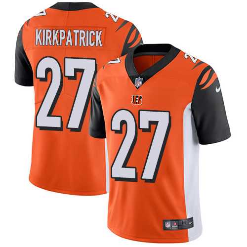 Youth Nike Cincinnati Bengals #27 Dre Kirkpatrick Orange Alternate Stitched NFL Vapor Untouchable Limited Jersey