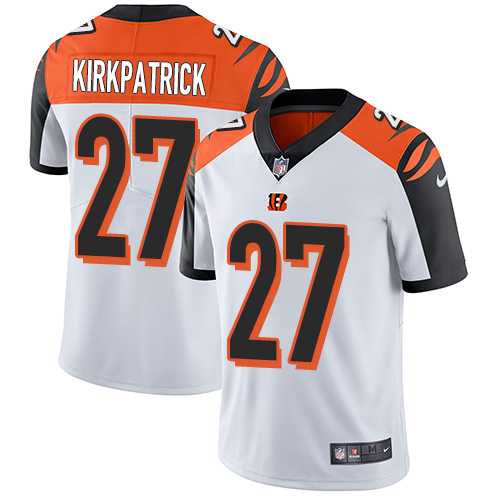 Youth Nike Cincinnati Bengals #27 Dre Kirkpatrick WhiteStitched NFL Vapor Untouchable Limited Jersey