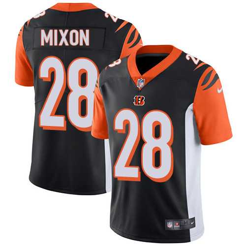 Youth Nike Cincinnati Bengals #28 Joe Mixon Black Team Color Stitched NFL Vapor Untouchable Limited Jersey