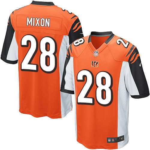 Youth Nike Cincinnati Bengals #28 Joe Mixon Orange Alternate Stitched NFL Elite Jersey