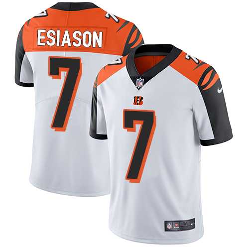 Youth Nike Cincinnati Bengals #7 Boomer Esiason White Stitched NFL Vapor Untouchable Limited Jersey