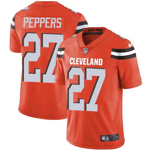 Youth Nike Cleveland Browns #27 Jabrill Peppers Orange Alternate Stitched NFL Vapor Untouchable Limited Jersey